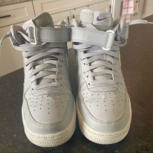 Nike Air Force 1 Mid Wolf Grey and White